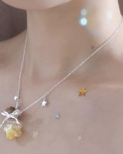 Starlit Wish Bottle Necklace