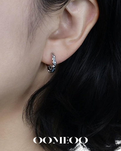 Nautical Wave Silver Earrings