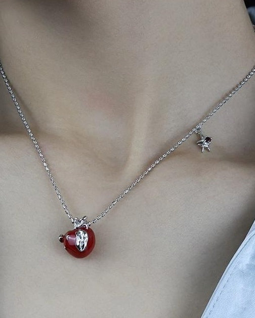 Niche Apple Charm Necklace