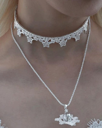 Cat Lace Choker Necklace