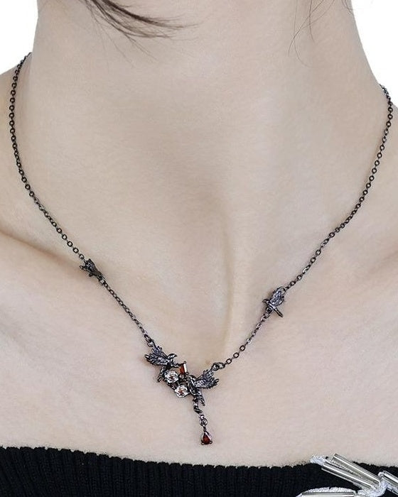 Dark Elegance Crow Necklace