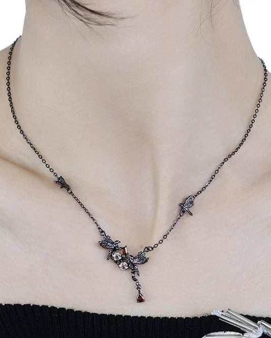 Dark Elegance Crow Necklace