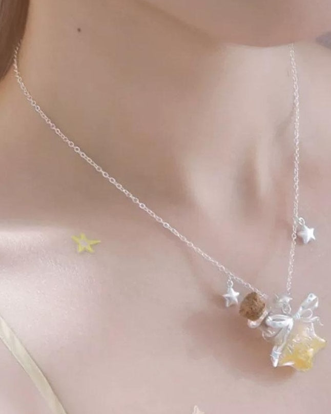 Starlit Wish Bottle Necklace